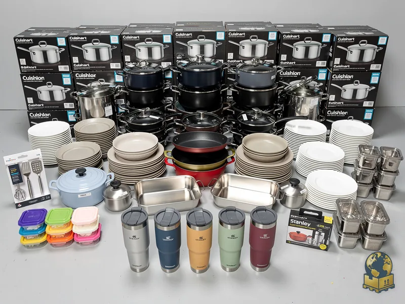 MIXED KITCHENWARE and TABLEWARE